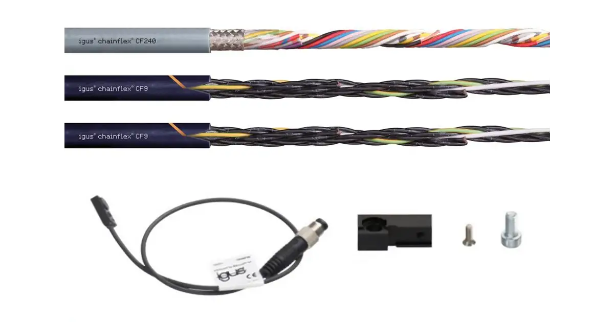 Robot cable set for 5-axis kinematics