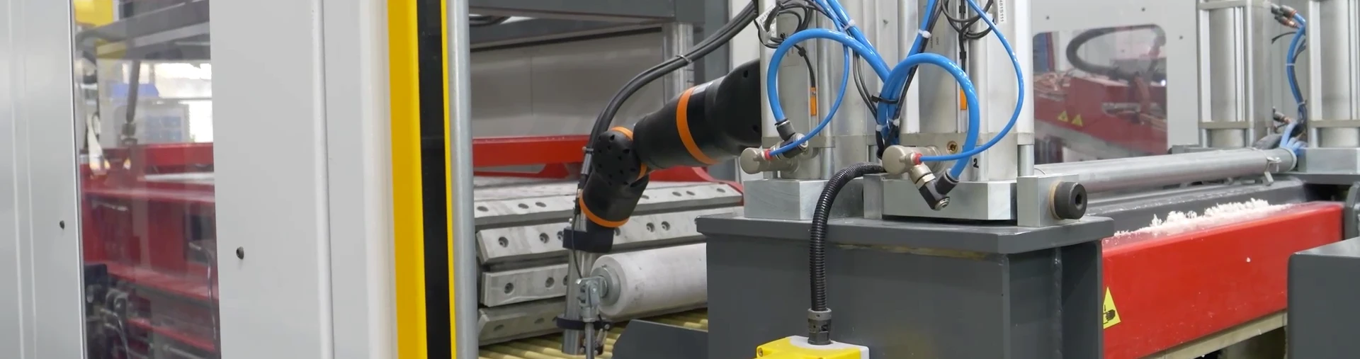 Industrial robot prints bar stock