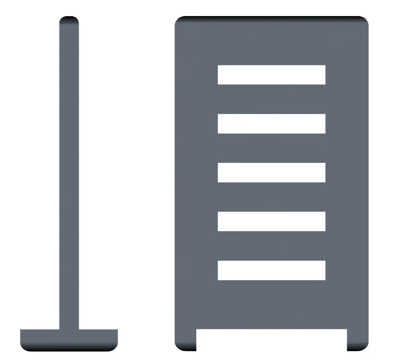 Separator, slotted, unassembled