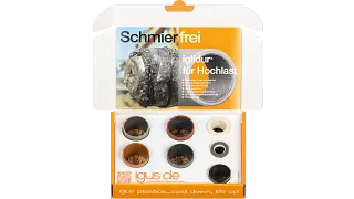 Sample box with heavy-duty plain bearings