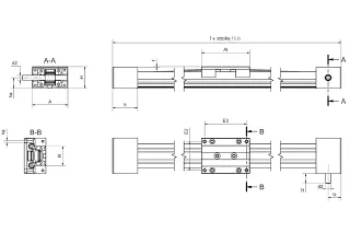 drylin® Axe à courroie crantée ZLW