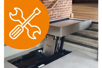 Sollevatore per sedie a rotelle autoportante