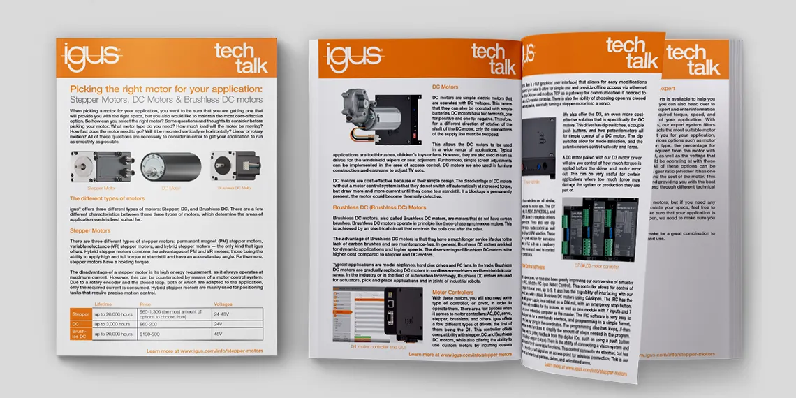 choose the right motor for you tech talk graphic