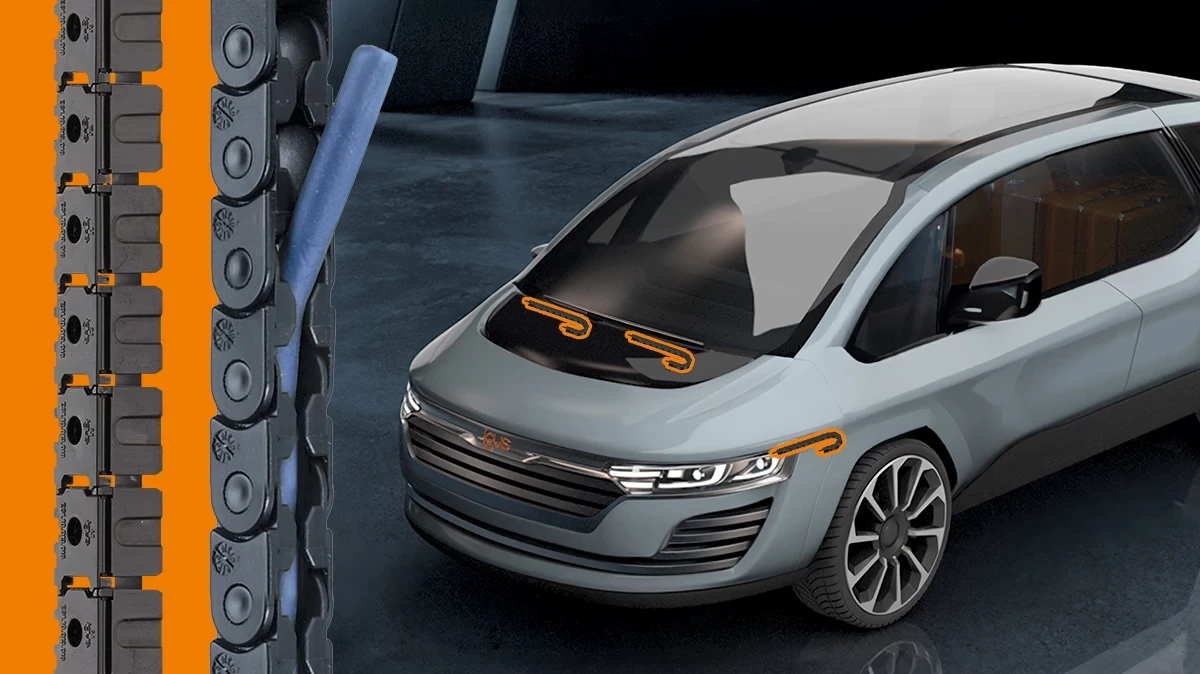 자동차 외관의 전자 체인