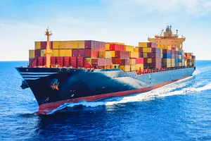 commercial boat with cargo