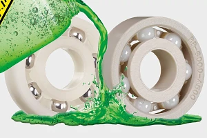 Chemical-resistant ball bearings