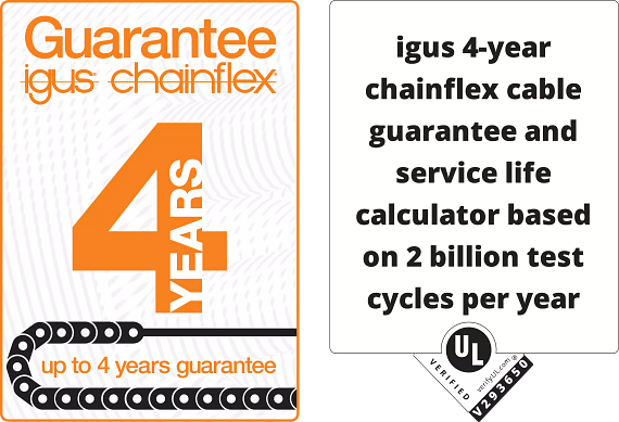 4-year guarantee and UL-verified logo