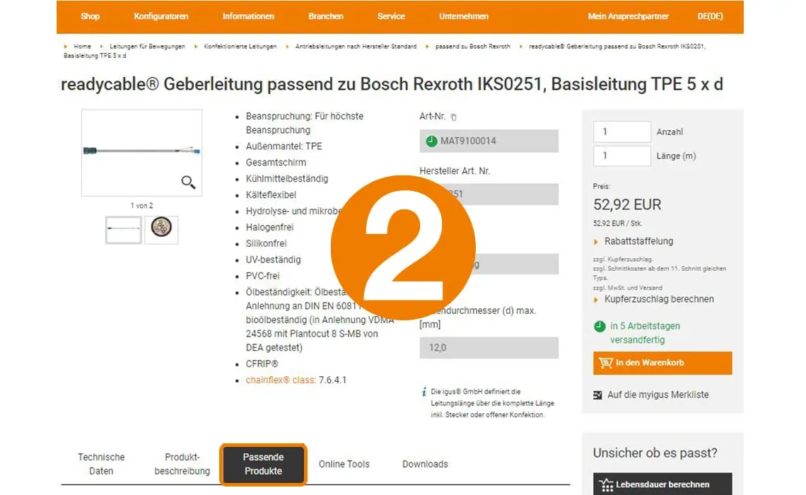 Trin 2 Matchende produkter