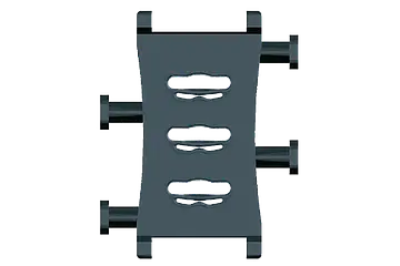 Separator with integrated strain relief teeth, unassembled