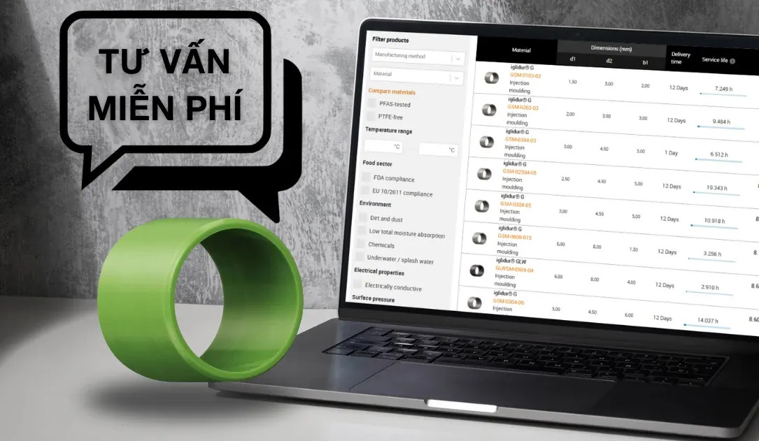 Máy tính xách tay với web igus