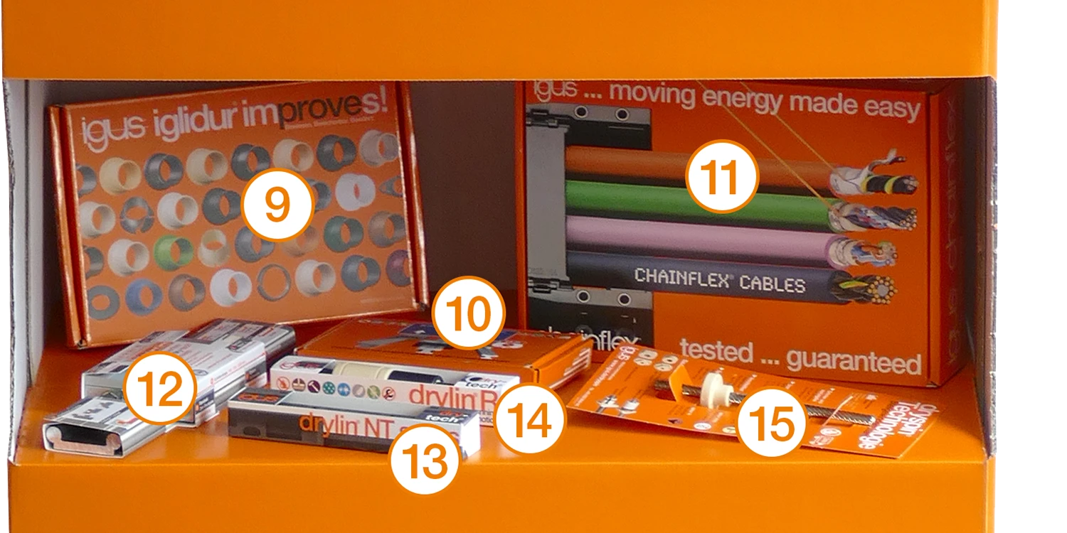 Amostra do igus Corner em detalhes