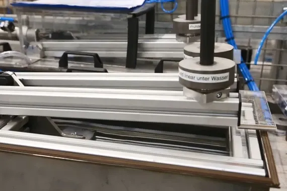 Lineaire techniek testen onderwater