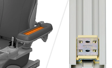 drylin N in an armchair on a wheelchair