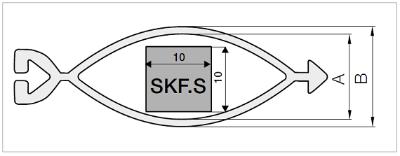 e-skin® flat SFK.S con cadena portacables de soporte
