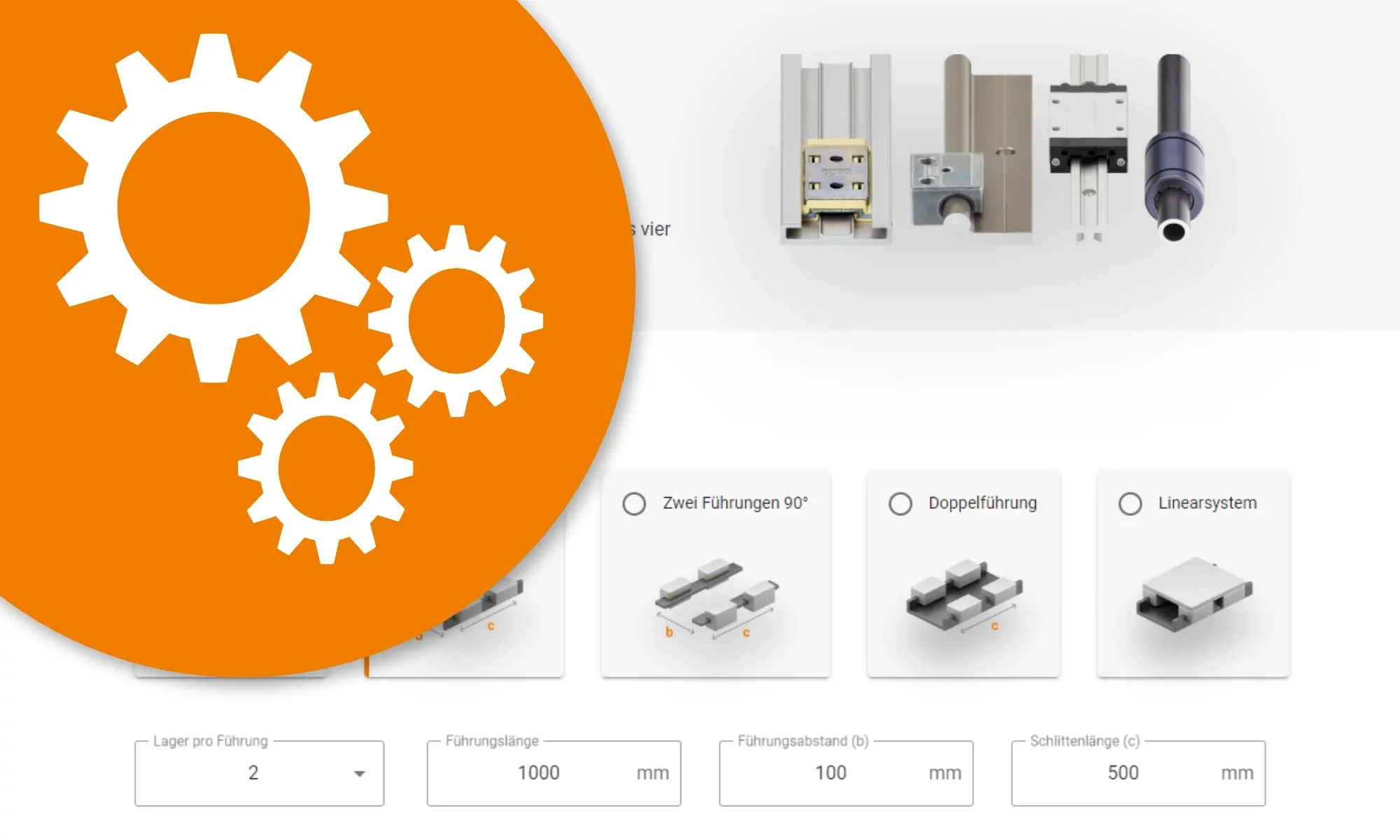 Configuratori guide lineari