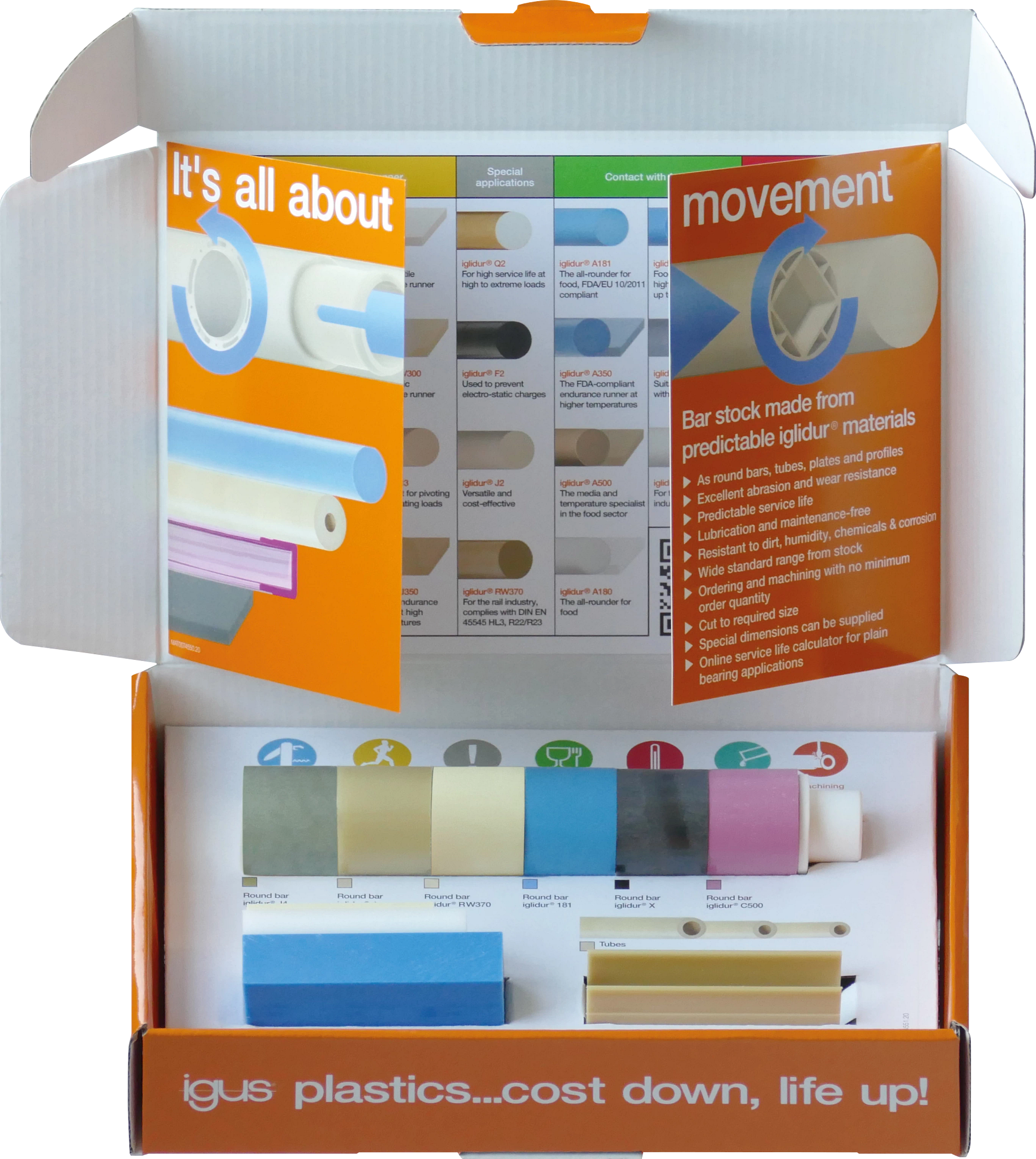 plastic rod sample box