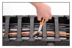 energy chain being opened