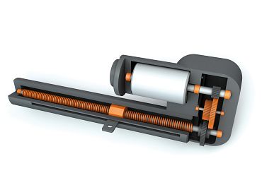 Automotive actuator with plain bearing and lead screw