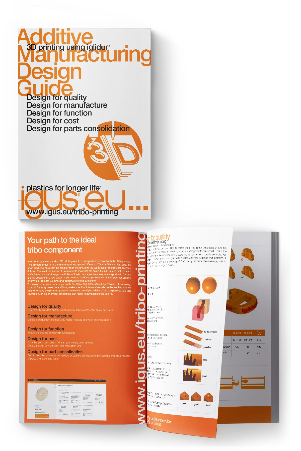 Design instructions for 3D-printed components