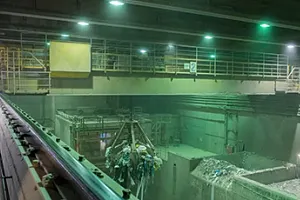 Avfallsbunker i avfallsförbränningsanläggning