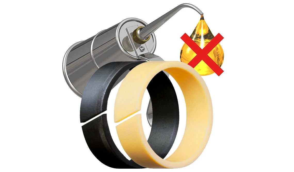 Aros de pistón sin lubricación ni mantenimiento