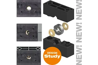 Plastic lead screw support blocks