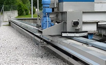 Colector de arena en un clarificador