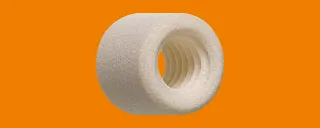 Próbka nakrętki śruby pociągowej wydrukowanej w 3D