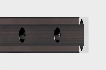 Black anodised low-profile guiding rail drylin® N