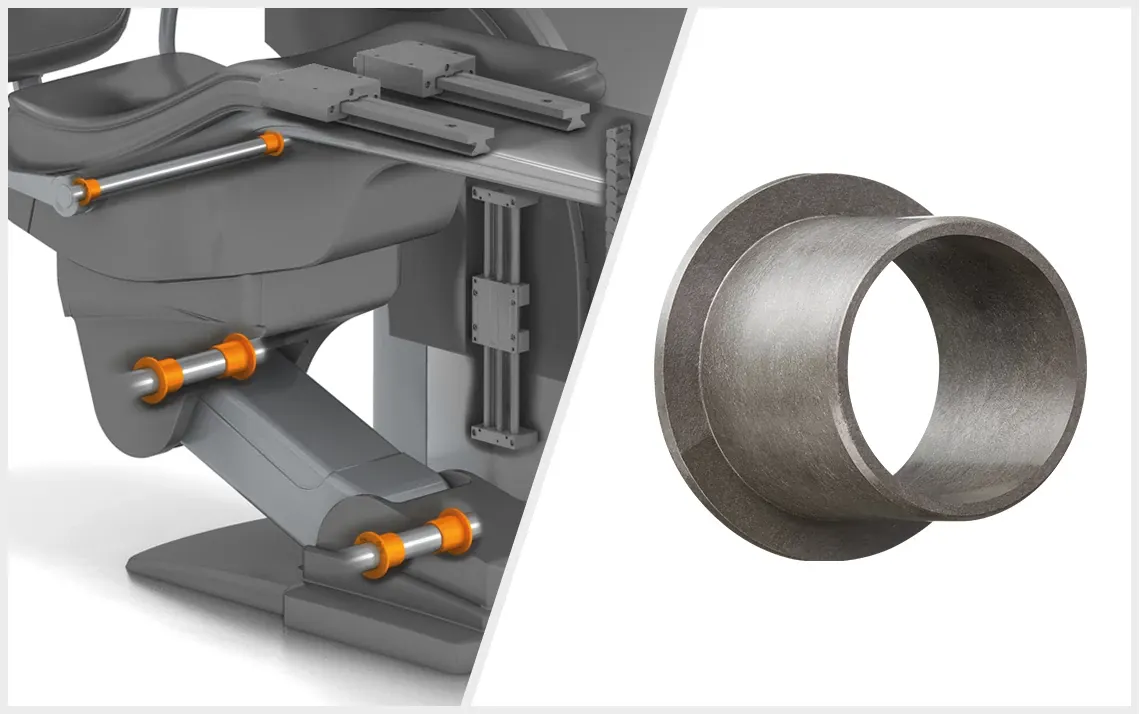 kluzná ložiska iglidur G v mechanismu zubního sedla