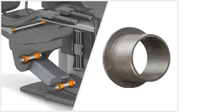 iglidur G plain bearings in dental seat mechanism