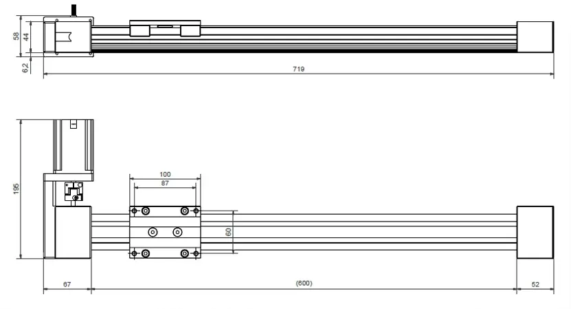 Lineární osa s motorem