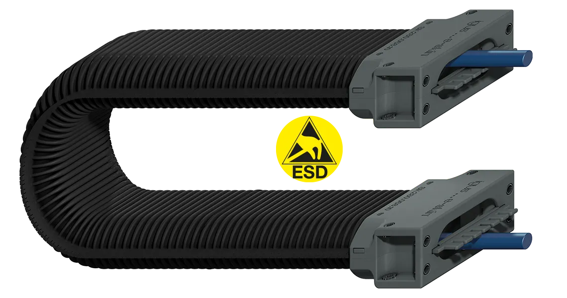 Corrugated tubes e-skin soft ESD