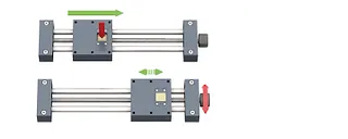 Desbloqueio rápido para módulos lineares com acionamento por parafuso de avanço