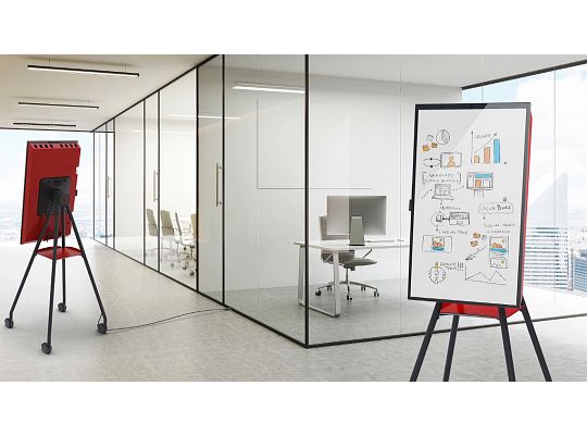 Interactive flip chart with PRT slewing ring bearing