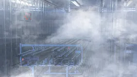 Kältekammer mit Energieketten