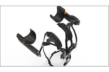 Light bearing in the portable exoskeleton