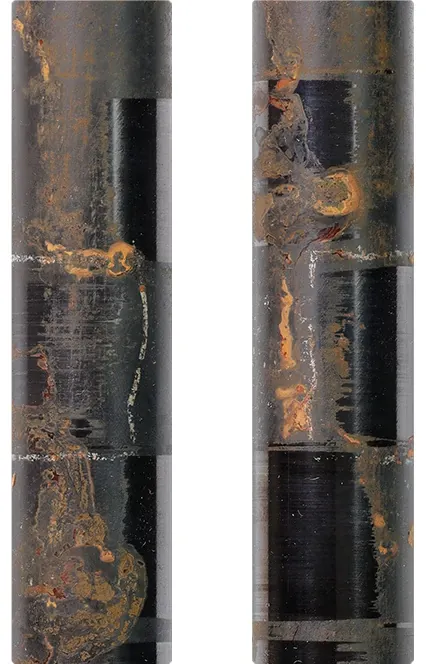 Tested shaft material after 120-hour salt spray test