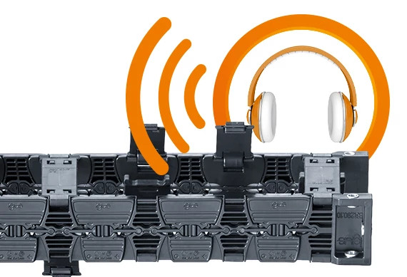 Space-saving energy chain systems