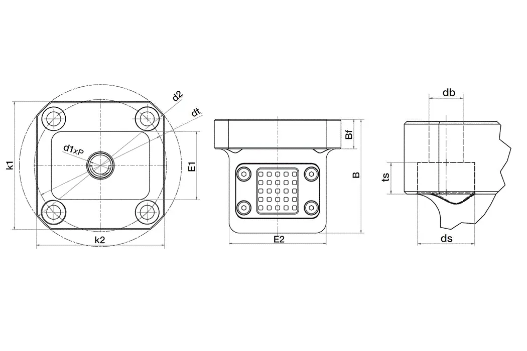 FTRM-FF-10X2 technical drawing