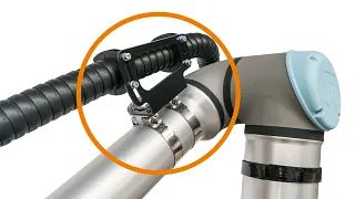 Fibre-rod bracket for UR10