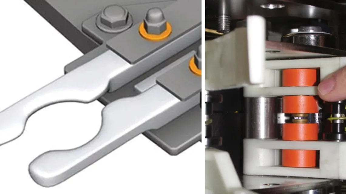 Clamping wheel of filling systems