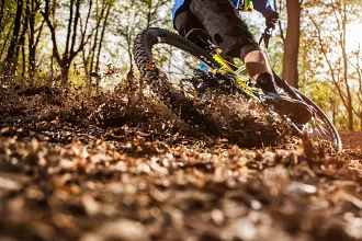 Mountain bike in the mud