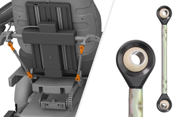 igubal double joints for backrest of wheelchair