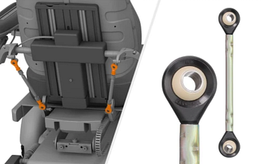 igubal double joints for backrest of wheelchair