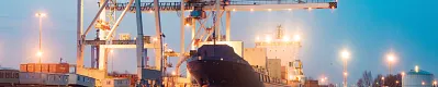 Containervessel at the quai