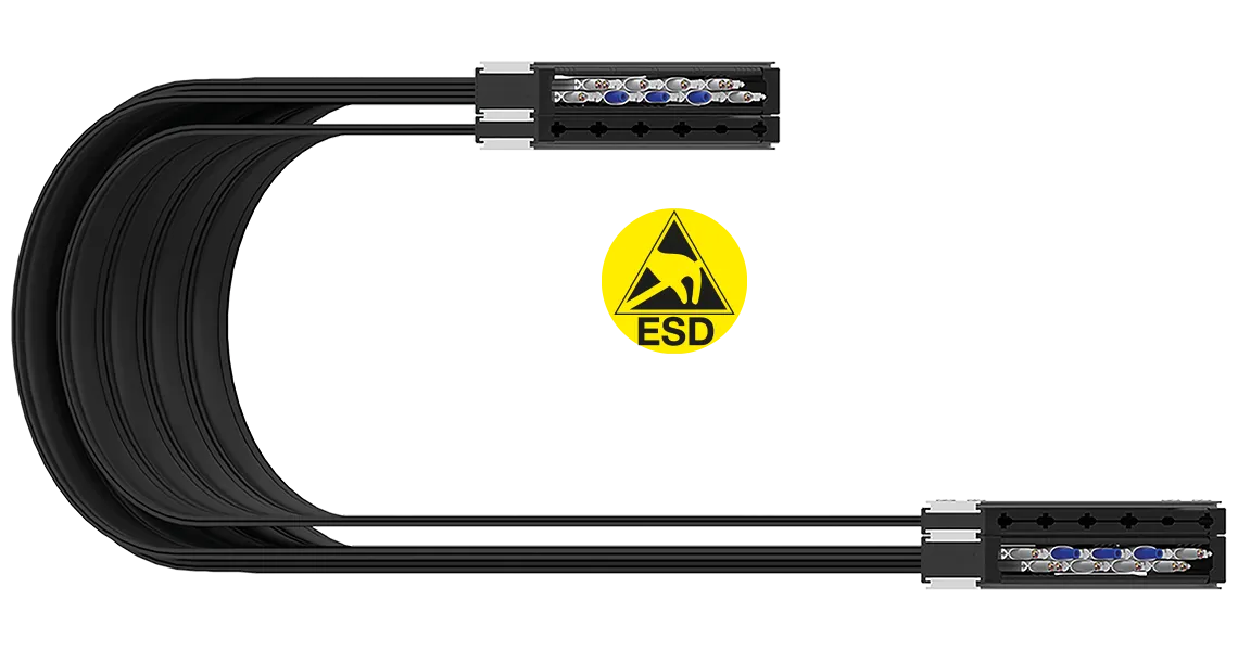 Ribbon cable e-skin flat esd