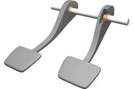 Plain bearings in the vehicle pedal