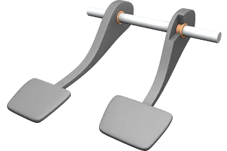 Plain bearings in the vehicle pedal