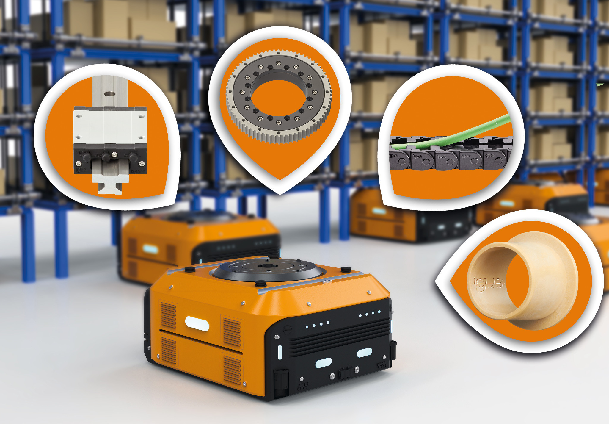 The motion plastics in the automated guided vehicle system